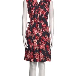 Kate Spade Floral Midi Dress - Pink and Red